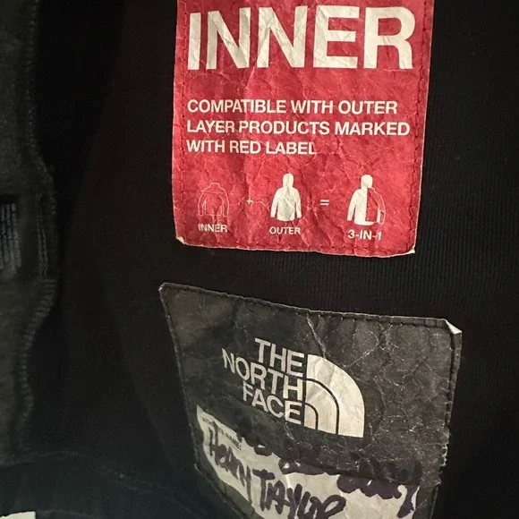 The North Face Fleece Denali Jacket Youth Size Large Black/Grey - Picture 8 of 10